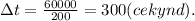 зt=\frac<60000></noscript><200>=300(cekynd).»/></p> <p><span class=