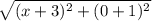 \sqrt{(x+3)^2 + (0+1)^2}