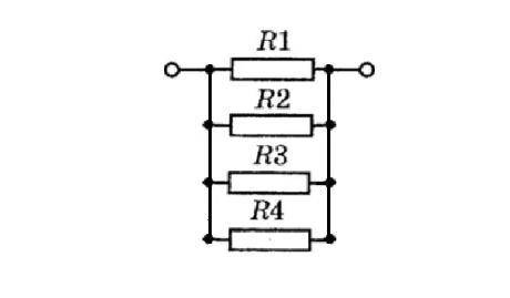 Четыре резистора, соединенные параллельно, имеют сопротивление по 5 Ом каждый. Какова сила тока в ка