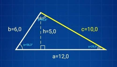 Сторони трикутника дорівнюють 6 см, 12 см і 10 см. йдіть довжину медіани трикутника, проведеної до н
