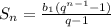 S_{n}=\frac{b_{1}(q^{n-1}-1)}{q-1}