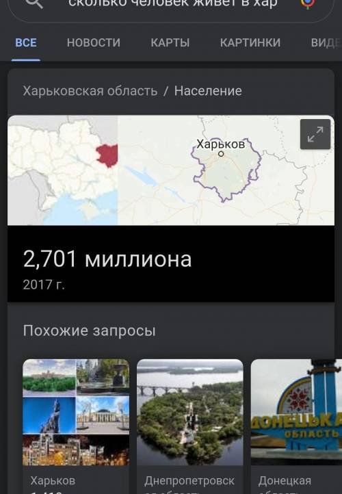 Вычеслить плотность населения Харьковской области