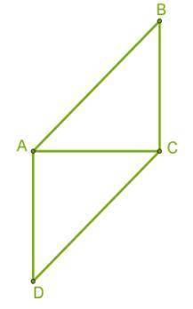 В треугольнике BCA отметь угол, противолежащий стороне AC : Варианты ответа: BCA  B  A  C  D