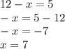 Скажіть рівняння коренем якого є число 7 а)x+2=10 б)12-x=5 в)8x=32 г)28÷x=5