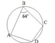 Чому дорівнює градусна міра кута АDС, чотирикутника АВСD, зображеного на рисунку?