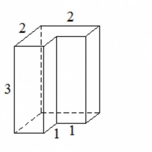  Деталь имеет форму изображённого на рисунке многогранника (все двугранные углы прямые). Числа на ри