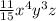 \frac{11}{15} {x}^{4} {y}^{3} z