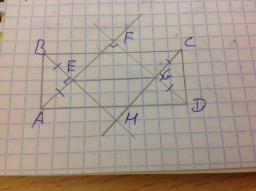 Докажите, что биссектрисы углов прямоугольника своим пересечением образуют квадрат. С чертежом