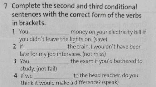 Complete the second and third conditional sentences with the correct form of the verbs in brackets.