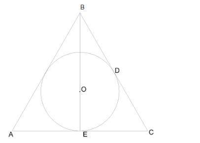 Вычислите неизвестные значения правильного треугольника, если BO = 12 дм. (r - радиус круга с отступ