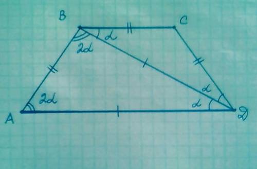 Чи може діагональ трапеції ділить її на два рівновеликі трикутники?Відповідь обґрунтуйте.