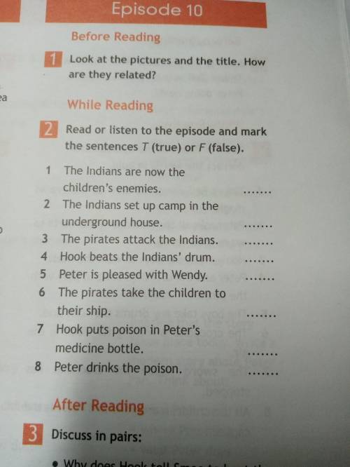 С АНГЛИЙСКИМ Питер Пен,Ваулина,7 класс эпизод 10,страница 39 нужно решить 2 и 3 задания фото главы п