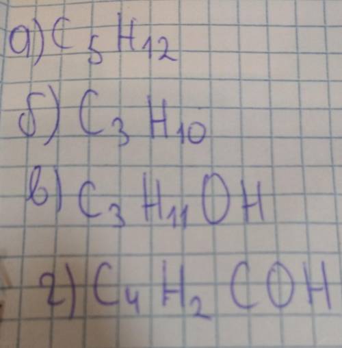 Напишите по два изомера следующих веществ и назовите их​