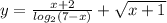 y=\frac{x+2}{log_{2} (7-x)} } +\sqrt{x+1}