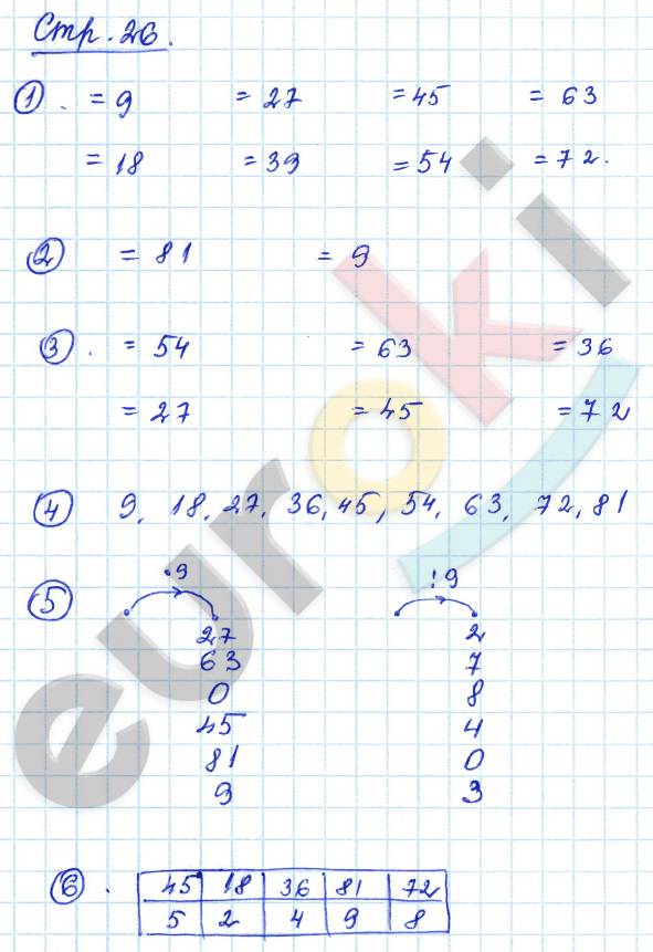 Математика третий класс страница 26 номер три