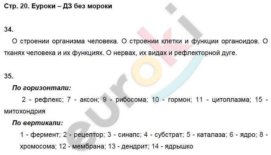 Ответы на вопросы по биологии 11 класс