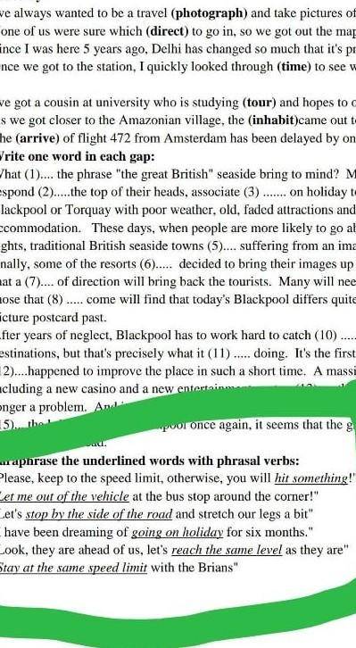 Underlined words. Replace the underlined Words phrases with Words from the list. Replace the Words underlined with a Phrasal verb. Replace the underlined Words phrases with Words from the list withdrawn. Replace the phrases with phrases from the list.