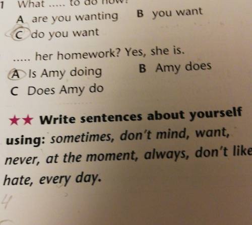 Complete the sentences about yourself