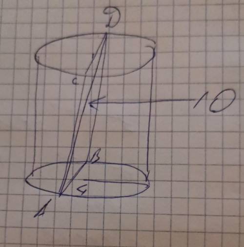 Радиус цилиндра равен 10 сечение. Радиус цилиндра равен 4 см а диагональ осевого сечения 10. Цилиндр с радиусом 4. Радиус цилиндра равен 4. Диагональ осевого сечения цилиндра 10.