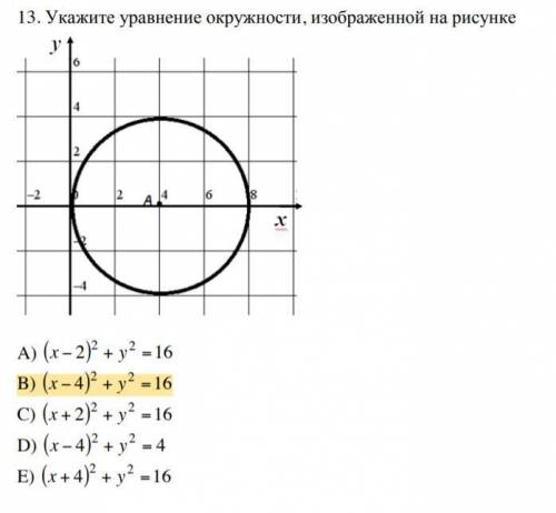 Уравнение окружности с центром 2 2