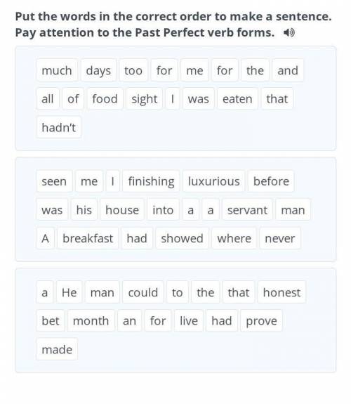 Read the sentences pay. Английский язык put the Words in the correct order.