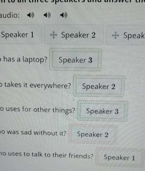 Listen to the speaker. Listen to 5 Speakers and Match each Speaker.