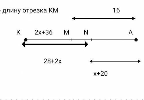 По данным на чертеже найдите длину отрезка км