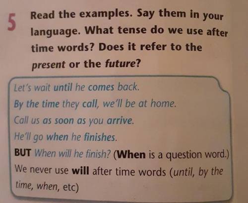 Your language. Did i say примеры. Read the examples what Tense do we use after time Words when. Переводнарусскийязык read the Table say the ehamples in you Lagyage. I say - examples.