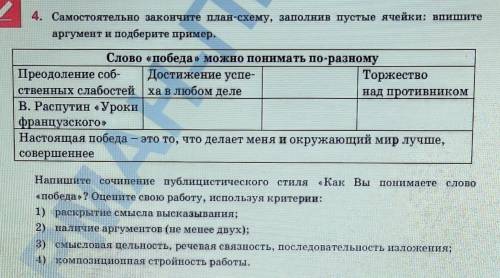 Заполните пустые ячейки на схеме выбрав необходимые слова и или