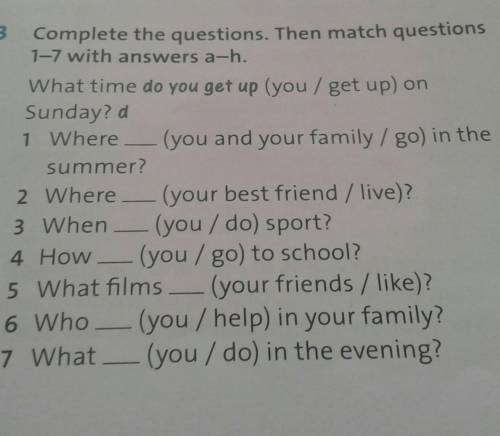 From questions then answer them