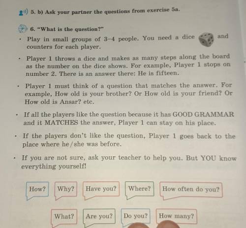 Exercise 5 answer the questions. Ask your partner 5 questions about Sport. Ask your partner question to learn more about his.