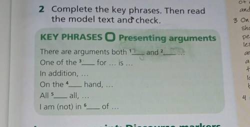 Key phrase. Complete the Key phrases. Key phrases. Read the phrases and find them in the text in ex. 10 P. 152 in student's book..