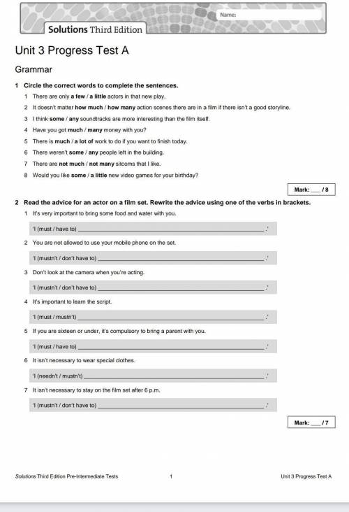 Solutions 3 edition tests. Solutions third Edition Unit 3 progress Test b ответы. Solutions Elementary third Edition Unit 7 progress Test a. Тесты solutions pre-Intermediate Unit 3. Solutions third Edition pre-Intermediate Tests Unit 2 progress Test b ответы.