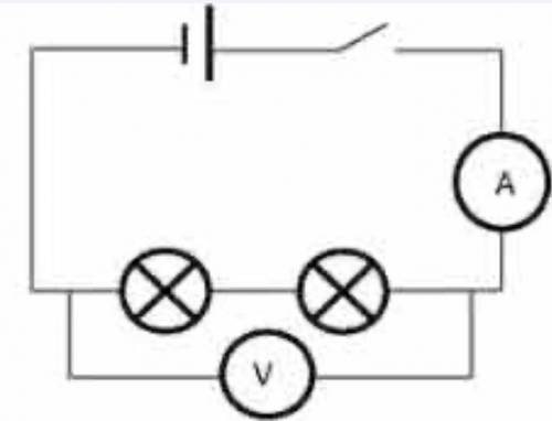 Дана схема электрической цепи состоящая из двух одинаковых ламп амперметра и ключа как изменится