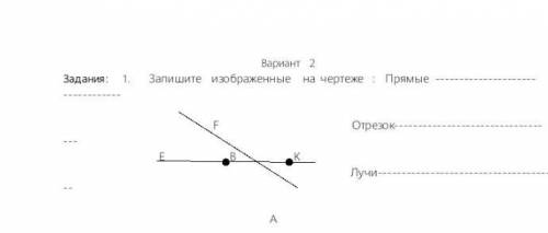 Сколько на чертеже отрезков прямых лучей отрезков