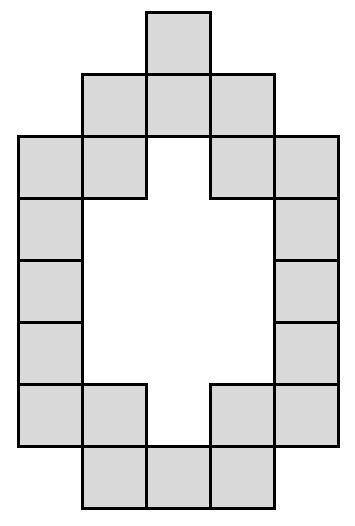 На рисунке изображена фигура состоящая из 17 клеток