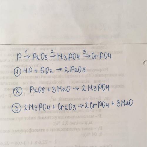 В схеме превращений p2o5