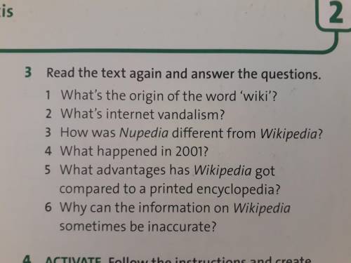 Answer the questions 9 класс