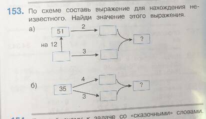 Составь выражение по схемам 4 класс