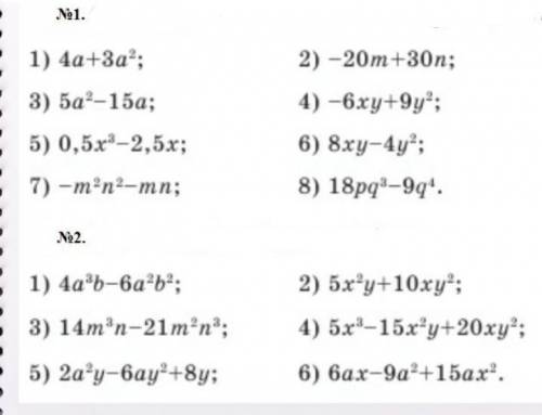 Вынесение общего множителя за скобки 6 класс примеры. 2x 4 вынести общий множитель