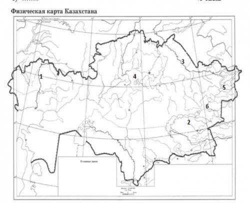 Контурная карта казахстана полезные ископаемые