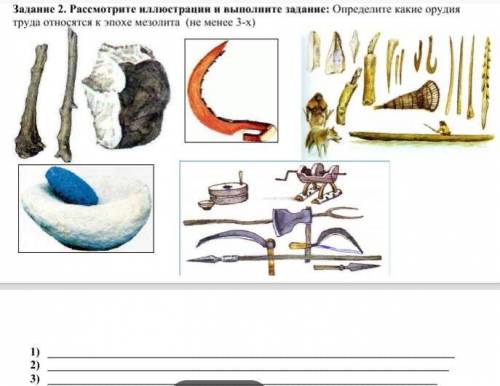 Опираясь на содержание 1 параграфа составьте из собственных рисунков иллюстративный ряд орудий труда