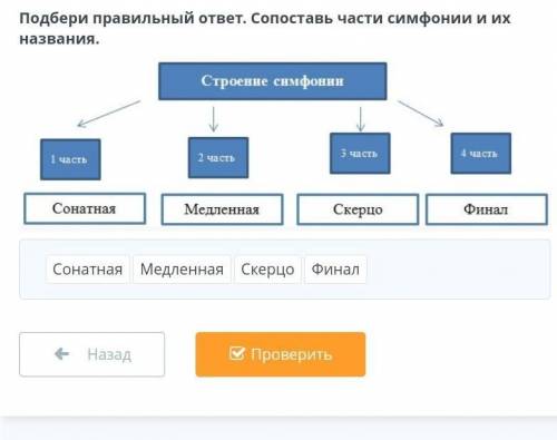 Назови правильный ответ. Правильно сопоставьте части 