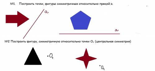 Построение симметричных фигур относительно точки. Постройте фигуры симметричные относительно заданных точек. Правильная форма тела относительно заданной. Начерти симметрично барышню. Построй симметричную стрелку.