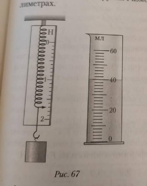 Объем цилиндра измерили с помощью мензурки см рисунок масса цилиндра 320г