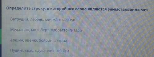 Распознать строку. Определите строку в которой все слова являются заимствованными. Укажите строку в которой все слова являются заимствованными. Заимствованные слова медальон мольберт либретто гитара. Ватрушка заимствованное слово.