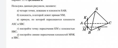 Пользуясь данным рисунком назовите четыре точки лежащие в плоскости абс