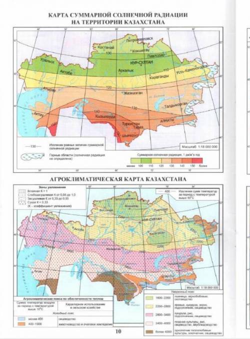 Климатическая карта казахстана