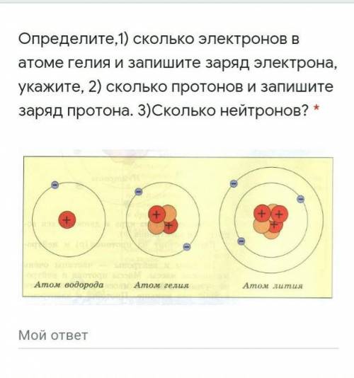 Выбери электронную схему атома гелия