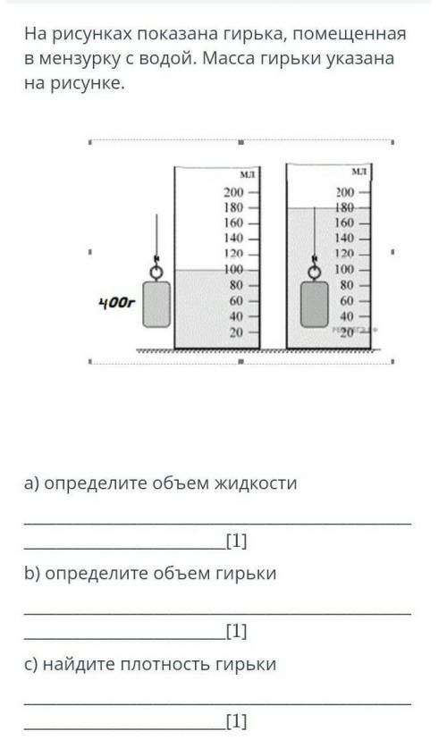 Найдите массу стальной гирьки показанной на рисунке